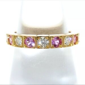 Cartier Lanieries Pink Sapphire and diamond ring 18KR